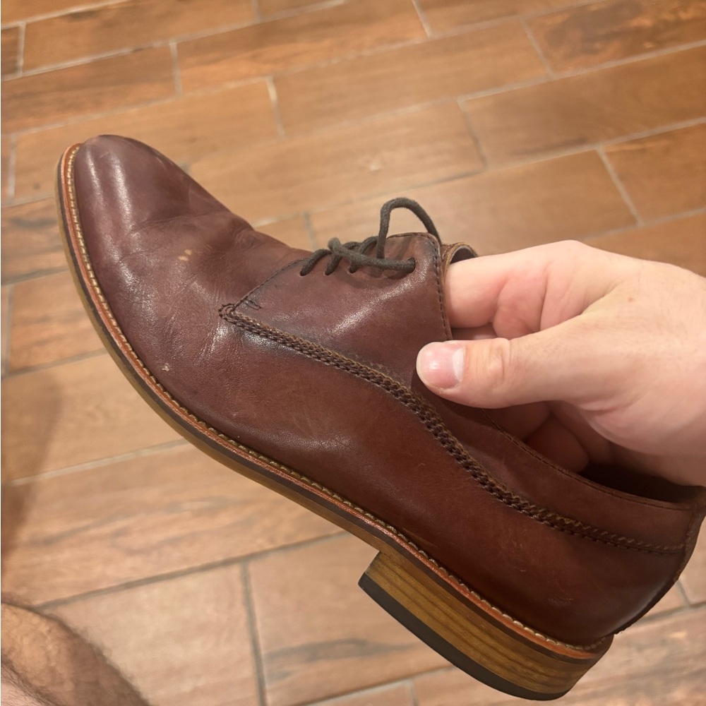 Joseph Abboud Dark Brown Leather Oxfords